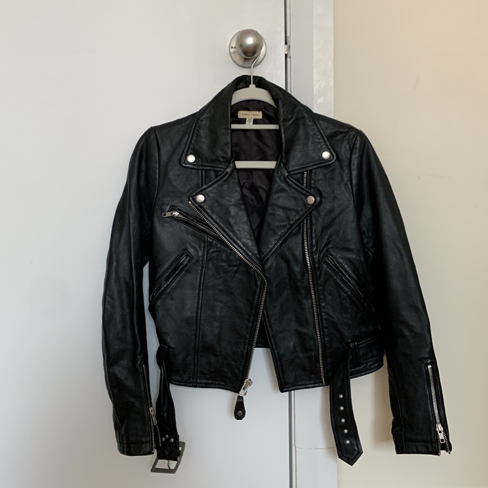 Silence + noise leather jacket